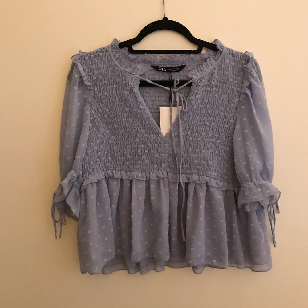 Blue Zara Summer Blouse